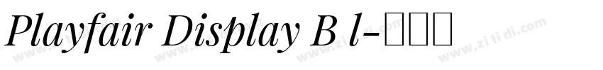 Playfair Display B l字体转换